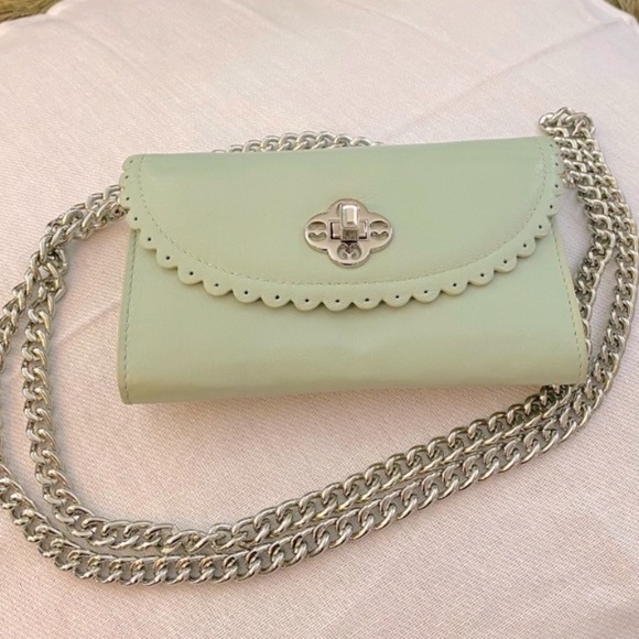Brighton Handbags - Brighton My Flat In London Mint Crossbody Purse Wallet Turn Key Lock